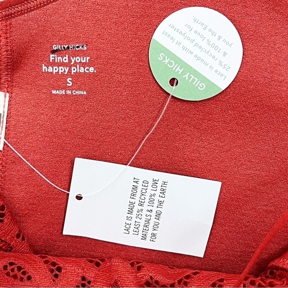 NWT Gilly Hicks Seamless Lace Back Double Strap Ribbed Bralette - Picture 9 of 10